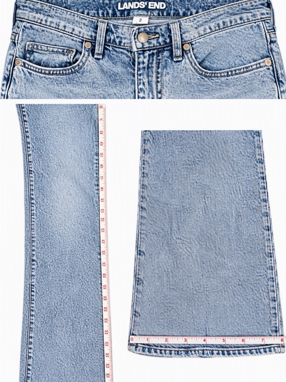 Lands' End Light Blue Flare Jeans